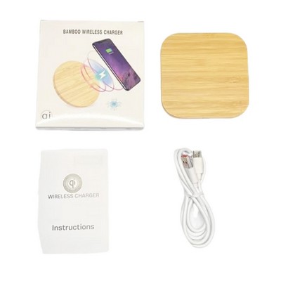 15w Bamboo Wireless Charger
